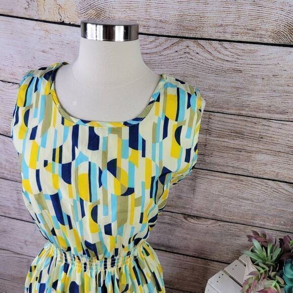 Geometric Print Mini Dress - Multicolor - Picture 4 of 6